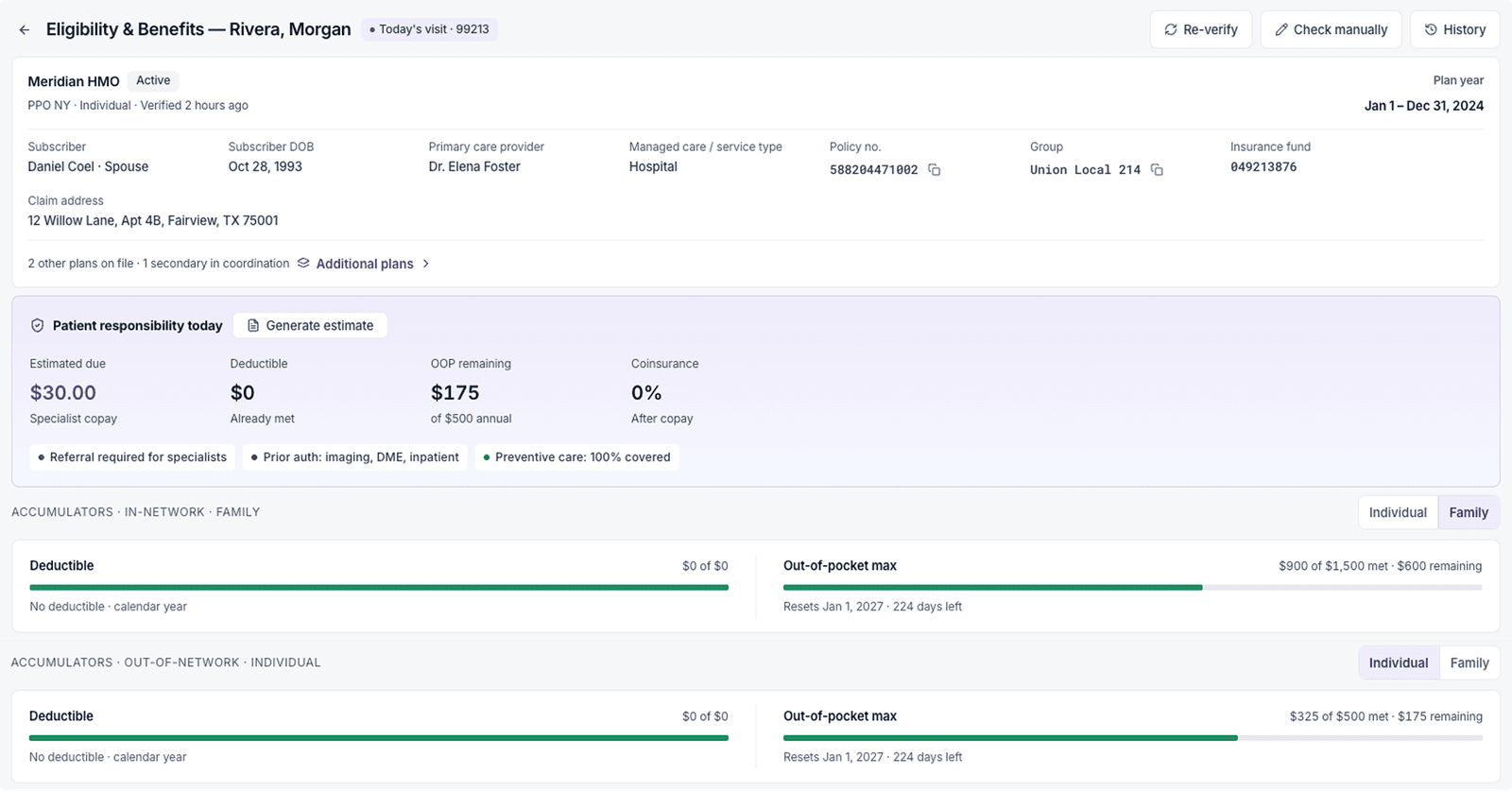 After: today's cost and coverage prioritized at the top